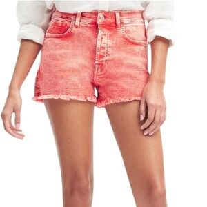 7 For All Mankind Monroe Cut off Short, Color Red Size 26